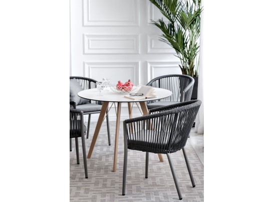 "Франческо" обеденная группа на 4 персоны, цвет темно-серый в Набережных Челнах