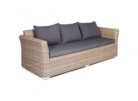 "Капучино Дабл" лаунж-зона из искусственного ротанга, цвет соломенный в Набережных Челнах