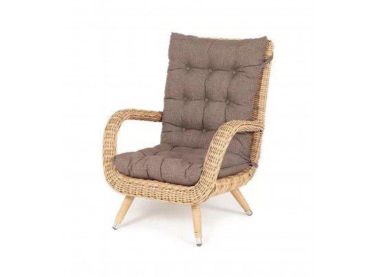 "Толедо" кресло плетеное с подушками, цвет соломенный в Набережных Челнах