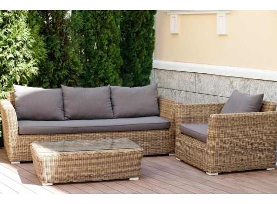 "Капучино" кресло из искусственного ротанга, цвет соломенный в Набережных Челнах