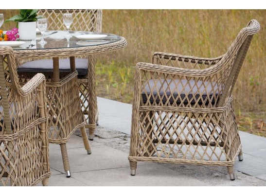 "Доппио" обеденная группа плетеная, цвет соломенный в Набережных Челнах