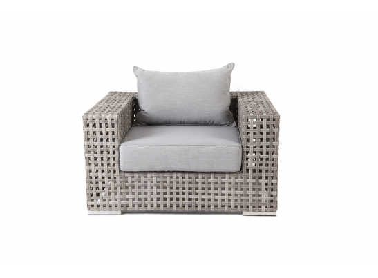 "Тито" плетеное кресло из искусственного ротанга, цвет серый в Набережных Челнах