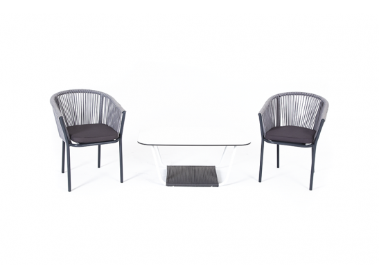 "Марсель" кофейный набор плетеный, цвет светло-серый в Набережных Челнах