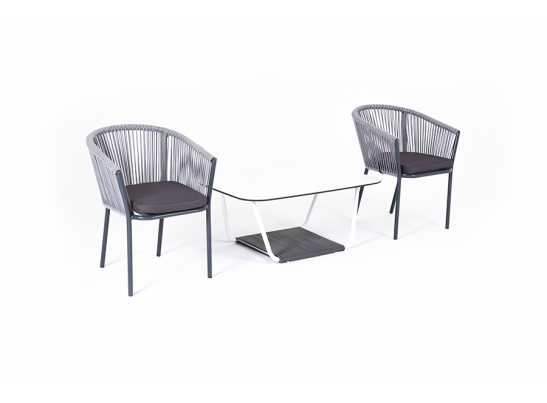 "Марсель" кофейный набор плетеный, цвет светло-серый в Набережных Челнах