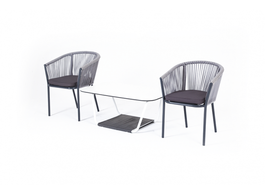 "Марсель" кофейный набор плетеный, цвет светло-серый в Набережных Челнах