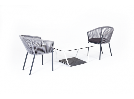 "Марсель" кофейный набор плетеный, цвет светло-серый в Набережных Челнах