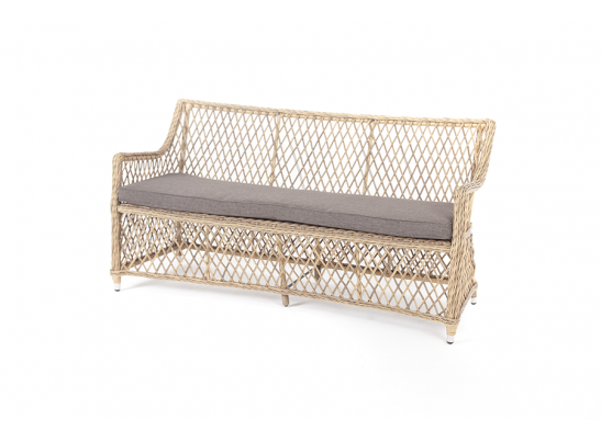 "Латте" диван двухместный из искусственного ротанга, цвет соломенный в Набережных Челнах