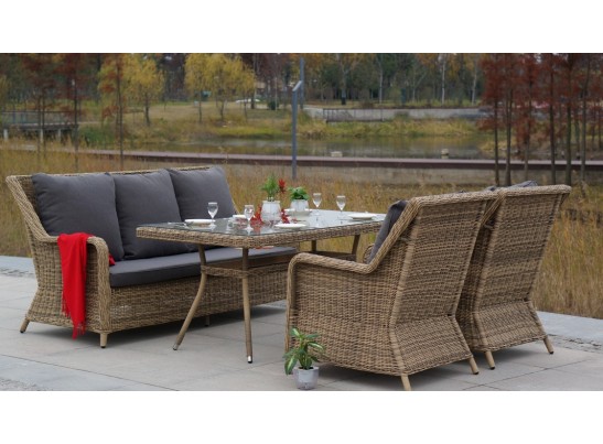 "Гляссе" кресло плетеное из искусственного ротанга, цвет соломенный в Набережных Челнах