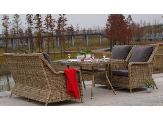 "Гляссе" кресло плетеное из искусственного ротанга, цвет соломенный в Набережных Челнах