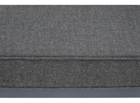 "Канны" угловой модуль плетеный из роупа, каркас алюминий темно-серый (RAL7024) муар, роуп темно-серый круглый, ткань темно-серая 027 в Набережных Челнах