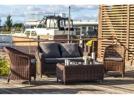 "Кон Панна С" лаунж зона из искусственного ротанга, цвет коричневый в Набережных Челнах