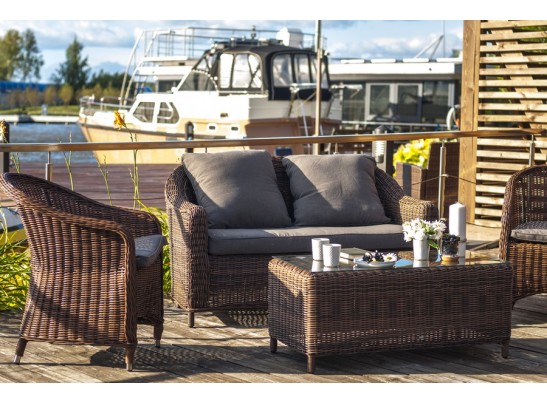 "Кон Панна С" лаунж зона из искусственного ротанга, цвет коричневый в Набережных Челнах