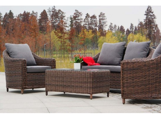 "Кон Панна" лаунж-зона из искусственного ротанга, цвет коричневый в Набережных Челнах