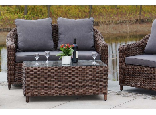 "Кон Панна" лаунж-зона из искусственного ротанга, цвет коричневый в Набережных Челнах