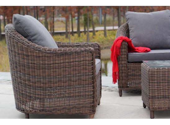 "Кон Панна" лаунж-зона из искусственного ротанга, цвет коричневый в Набережных Челнах