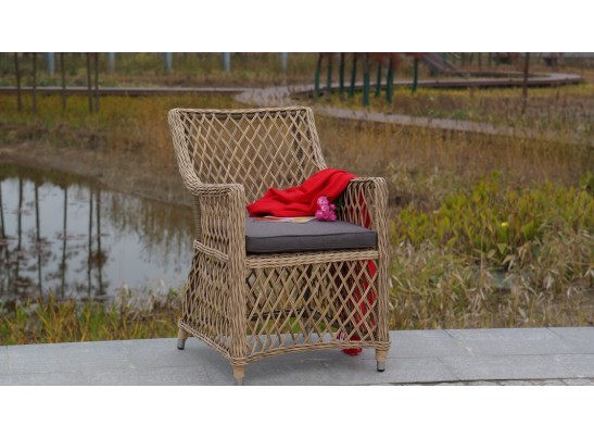 "Латте" плетеное кресло из искусственного ротанга, цвет соломенный в Набережных Челнах