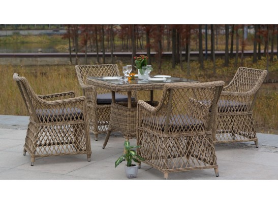 "Латте" плетеное кресло из искусственного ротанга, цвет соломенный в Набережных Челнах