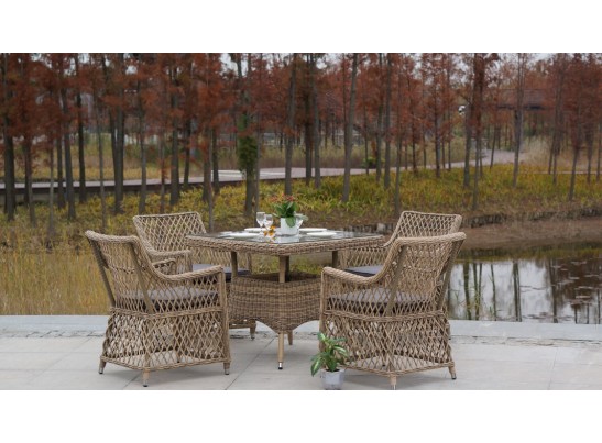 "Латте" плетеное кресло из искусственного ротанга, цвет соломенный в Набережных Челнах