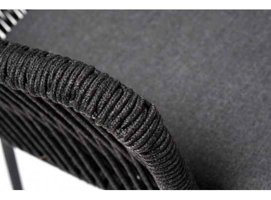 "Лион" обеденная группа на 4 персоны со стульями "Лион" темно-серый, круглый стол "серый гранит" в Набережных Челнах