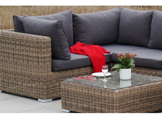 "Лунго" трансформирующийся диван из искусственного ротанга, цвет соломенный в Набережных Челнах