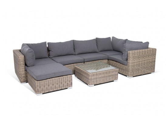 "Лунго" модуль диванный прямой с подушками, цвет соломенный в Набережных Челнах