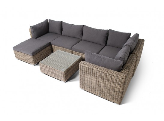 "Лунго" модуль диванный прямой с подушками, цвет соломенный в Набережных Челнах