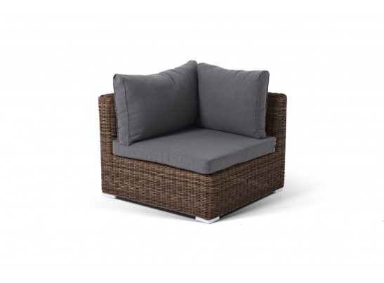 "Лунго" модуль диванный угловой с подушками, цвет коричневый в Набережных Челнах