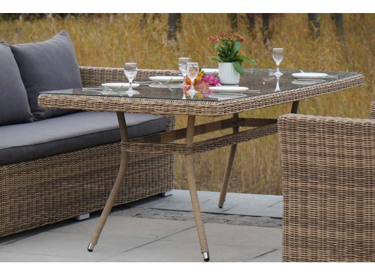 "Моккачино" обеденная группа из искусственного ротанга, цвет соломенный в Набережных Челнах