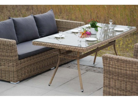 "Моккачино" обеденная группа из искусственного ротанга, цвет соломенный в Набережных Челнах