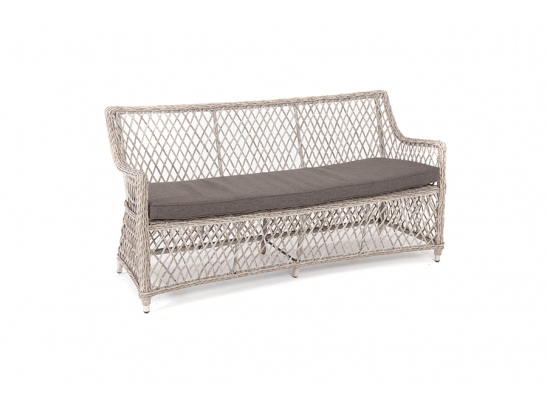 "Латте" диван двухместный из искусственного ротанга, цвет бежевый в Набережных Челнах