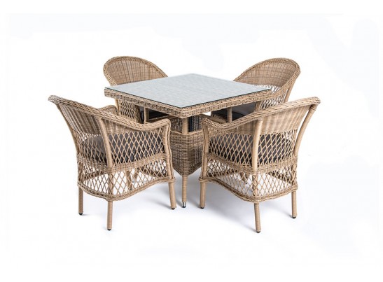 "Сицилия" обеденная группа плетеная, цвет соломенный в Набережных Челнах