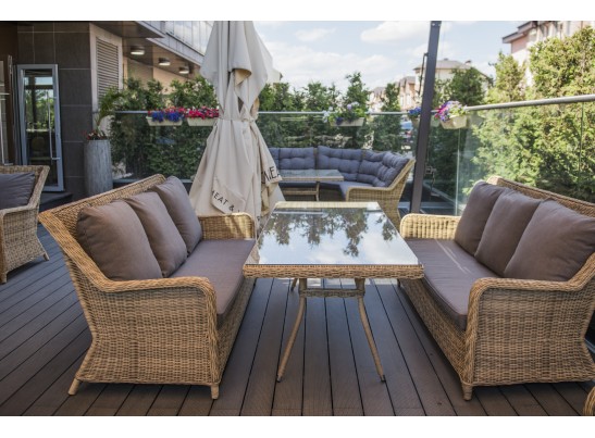 "Гляссе" диван трехместный из искусственного ротанга, цвет соломенный в Набережных Челнах "Гляссе" диван трехместный из искусственного ротанга, цвет соломенный в Набережных Челнах