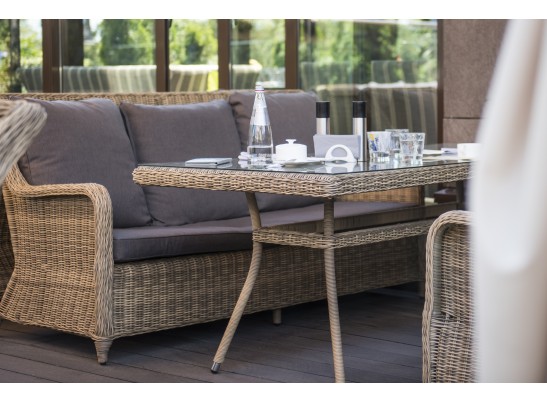 "Латте" плетеный стол из искусственного ротанга 160х90см, цвет соломенный в Набережных Челнах