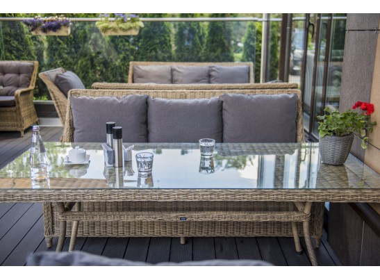 "Латте" плетеный стол из искусственного ротанга 200х90см, цвет соломенный в Набережных Челнах