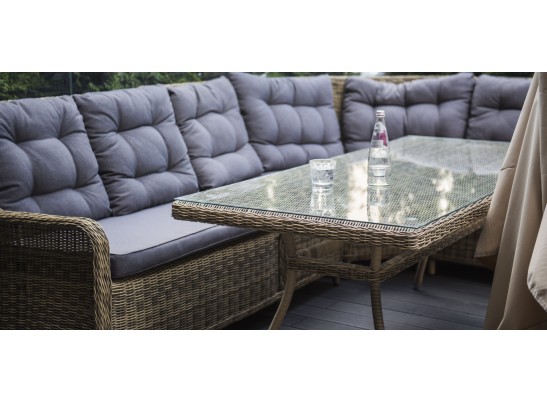 "Латте" плетеный стол из искусственного ротанга 200х90см, цвет соломенный в Набережных Челнах