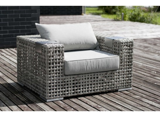 "Тито" плетеное кресло из искусственного ротанга, цвет серый в Набережных Челнах