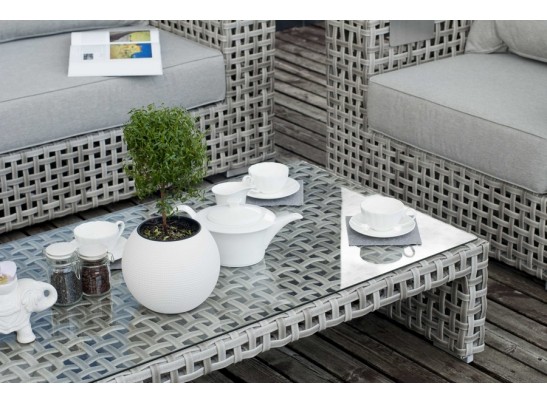 "Тито" кофейный столик плетеный, цвет серый в Набережных Челнах