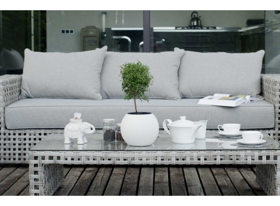 "Тито" кофейный столик плетеный, цвет серый в Набережных Челнах