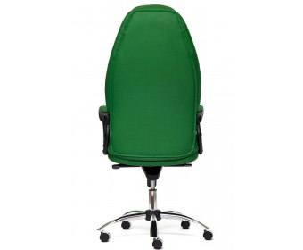 Кресло BOSS люкс хром (кожзам/зеленый/перфорированный)