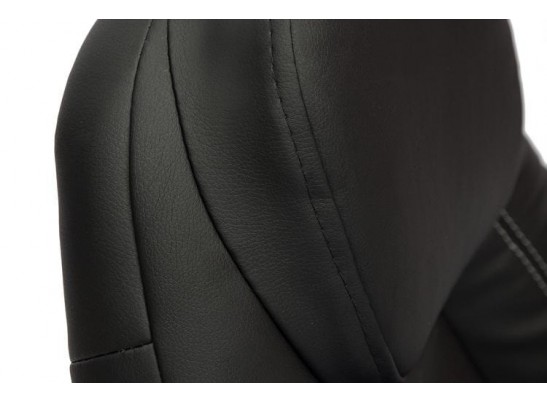 Кресло BOSS люкс хром (кожзам/черный/перфорированный) в Набережных Челнах