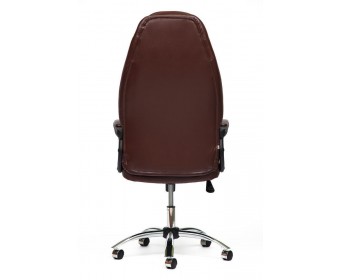 Кресло BOSS хром (кожзам/коричневый)