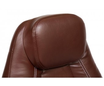 Кресло BOSS хром (кожзам/коричневый)