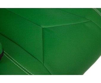 Кресло BOSS хром (кожзам/зеленый/перфорированный)