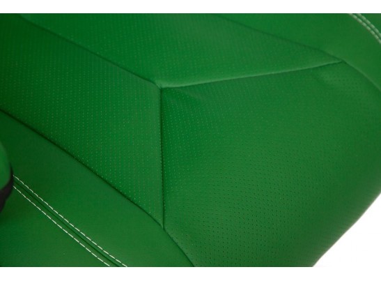 Кресло BOSS хром (кожзам/зеленый/перфорированный) в Набережных Челнах