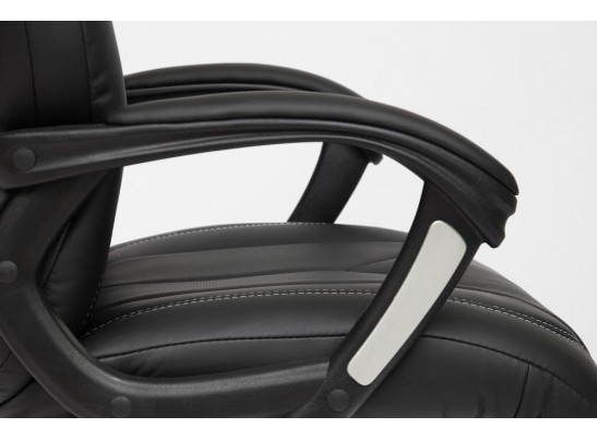 Кресло BOSS хром (кожзам/черный/перфорированный) в Набережных Челнах