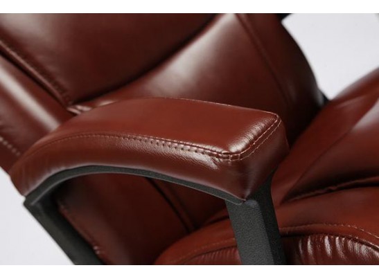 Кресло BERGAMO хром (кожзам/коричневый/светлый) в Набережных Челнах
