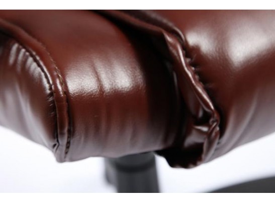 Кресло BERGAMO хром (кожзам/коричневый/светлый) в Набережных Челнах
