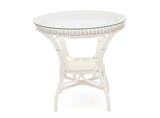 Комплект обеденный "ANDREA" ( стол со стеклом + 4 кресла + подушки)