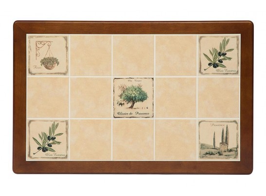 Стол с плиткой CT 3045P (дерево гевея/Античный белый/Малайзия) в Набережных Челнах