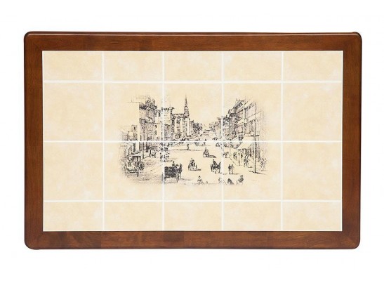 Стол с плиткой CT 3045P (дерево гевея/Тёмный Дуб/Малайзия) в Набережных Челнах